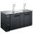 SABA SDD-27-69 69.13" W Black Exterior Flat Top 2 Sections Draft Beer Dispenser - 115 Volts