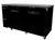 SABA SBB-27-69B 90.38" W Black Stainless Steel Solid Door Back Bar Cooler - 115 Volts