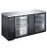 SABA SBB-27-69G 90.38" W Black Stainless Steel Glass Door Back Bar Cooler - 115 Volts