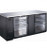 SABA SBB-27-69G 90.38" W Black Stainless Steel Glass Door Back Bar Cooler - 115 Volts