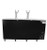 SABA SDD-24-72 72.75" W Black Exterior Flat Top 3 Sections Direct Draw Beer Dispenser - 115 Volts