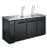 SABA SDD-24-72 72.75" W Black Exterior Flat Top 3 Sections Direct Draw Beer Dispenser - 115 Volts