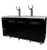 SABA SDD-24-72 72.75" W Black Exterior Flat Top 3 Sections Direct Draw Beer Dispenser - 115 Volts