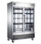 SABA S-47FG 54" W Stainless Steel Hinged Doors 2 Sections Freezer Merchandiser - 115 Volts