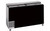 Perlick FR60RT-BS-STK 60" W Black Vinyl Stainless Steel Top Sliding Door Glass Foster - 120 Volts