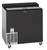 Perlick FR36RT-BS-STK 36" W Black Vinyl Stainless Steel Top Sliding Door Glass Foster - 120 Volts