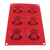 Thunder Group PLBM007S 2.01 Oz. Red (6) Savarin Cavities High Heat Silicone Baking Mold