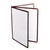 Thunder Group PLMENU-L3BR Brown Plastic Laminate 3-Page Book Fold Menu Cover