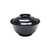 Thunder Group 3222JBR 10 Oz. Two-Tone Melamine Soup or Vegetable Bowl with Lid