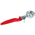 Thunder Group SLDS024L 1.33 Oz. Red Stainless Steel Ergonomic Handle #24 Lever Disher