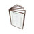 Thunder Group PLMENU-6BR 8.5" W Brown Plastic Booklet Menu Cover