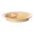 Thunder Group NS701T 8.75" Dia. NuStone Tan Melamine Round 3-Deep Wells Compartment Plate