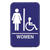 Thunder Group PLIS6909BL 6" x 9" White Information Symbol Sign
