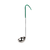 Thunder Group SLOL205 4 Oz. Green One Piece Stainless Steel Serving Ladle