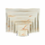 Thunder Group 2416 15.5" W x 10.75" D Gold Orchid Melamine Rectangular Asian Plate