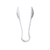 Thunder Group PLSGTG009WH 9" White Polycarbonate Scallop Serving Tongs