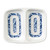 Thunder Group 1102DL 2 Oz. Blue Dragon Melamine 2-Wells Rectangular Twin Sauce Dish
