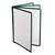 Thunder Group PLMENU-L4GR Green Plastic Laminate 4-Page Book Fold Menu Cover