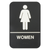 Thunder Group PLIS6951BK 6" W x 9" H "Women" Information Symbol Sign
