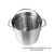 Thunder Group ALSKBK008 Aluminum Mirror Finish Perforated Steamer Basket Fits 50 Qt. and 60 Qt. Pot