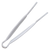 Thunder Group PLFTG006WH 6" White Polycarbonate Flat Grip Serving Tongs