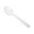 Thunder Group PLSS111WH 11" White Polycarbonate Solid Serving Spoon