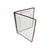 Thunder Group PLMENU-2BR 8.5" W x 11" D Brown Plastic Laminated Double-Fold Menu Cover