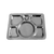 Thunder Group SLCST006 11.38" x 15.38" Stainless Steel Compartment Tray