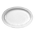 Thunder Group NS510W 9.5" W x 6.75" D NuStone White Melamine Oval Platter