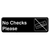 Thunder Group PLIS9317BK 9" x 3" White Information Symbol Sign