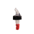 Thunder Group PLPR100C 1 Oz. Red Tail Clear Spout SAN (Plastic) Liquor Pourer