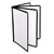 Thunder Group PLMENU-L4BL Black Plastic Laminate 4-Page Book Fold Menu Cover