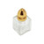 Thunder Group GLTWCC205 0.5 Oz. Glass Cube Base with Gold Plated Bullet Cap Salt or Pepper Shaker