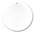 Thunder Group PLRCB002 14" Dia. x 0.5" Thick White Polyethylene Round Cutting Board