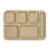 Thunder Group ML802S 14.5" W x 10" D Sand Melamine Rectangular Right-Handed 6 Compartments Tray