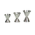 Thunder Group SLJG002 0.75 Oz. Small x 1.5 Oz. Large Stainless Steel Jigger