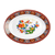 Thunder Group 2112TP 16 Oz. Melamine Peacock Oval Deep Platter