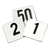 Thunder Group PLTN4050 4" x 4" Plastic Table 1 to 50 Number Cards