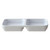 Thunder Group 19002WT 4 Oz. White Rectangular Melamine Classic Sauce Dish