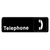 Thunder Group PLIS9328BK 9" x 3" White Information Symbol Sign