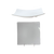 Thunder Group 24007WT 7.38" x 7.38" White Square Melamine Classic Plate