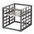Cambro CBUPR1826S6580 200 Lb. Brushed Graphite High Impact Plastic Camshelving Ultimate Sheet Pan Rack