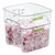Cambro 4SFSPROCW135 4 Qt. Clear Polycarbonate Square CamSquare FreshPro Food Container