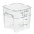 Cambro 4SFSPROCW135 4 Qt. Clear Polycarbonate Square CamSquare FreshPro Food Container