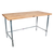 John Boos SNB04-X 72" W Wood Top Open with Side and Rear Crossrails Work Table