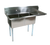 John Boos E2S8-24-14R24-X 74.5" W Stainless Steel 18 Gauge 2 Compartments E-Series Sink