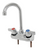 John Boos PBF-W2-3GLF-X 4" Centers Chrome Ceramic Valve Shallow Splash Mount Economy Faucet