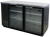 Akita AGBB-59 59" W Black Stainless Steel Top 2 Glass Doors with Lock Back Bar Cooler - 115 Volts