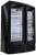Akita AGM-21-C 42" W Black 2 Hinged Curved Glass Doors Two-Section Curved Front Refrigerated Merchandiser - 115 Volts