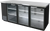 Akita AGBB-79 80.79" W Black Stainless Steel Top 3 Glass Doors with Lock Back Bar Cooler - 115 Volts